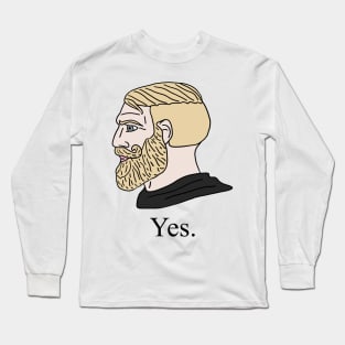 Nordic Chad Gamer Yes Dank Meme Long Sleeve T-Shirt